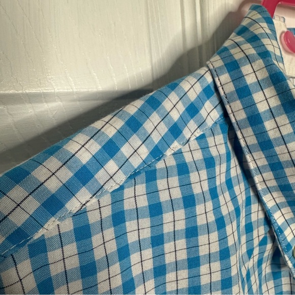 Van Heusen Originals Shirt Button-Down Blue & White Size Large - Picture 7 of 16